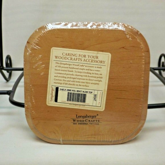 Longaberger W.I. Holiday Stand Wood Shelf Soft Square Dinner Plate & Small Bowl - Picture 6 of 14